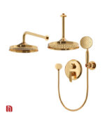 شیر حمام توکار شودر مدل گلوریس تیپ 3 BRASS طلا مات
