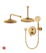 شیر حمام توکار شودر مدل گلوریس تیپ 3 BRASS طلا مات