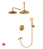 شیر حمام توکار شودر مدل گلوریس تیپ 4 BRASS طلا مات