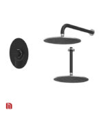 شیر حمام توکار شودر مدل روگن تیپ 1 BRASS مشکی کروم