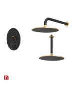 شیر حمام توکار شودر مدل روگن تیپ 1 BRASS مشکی طلا