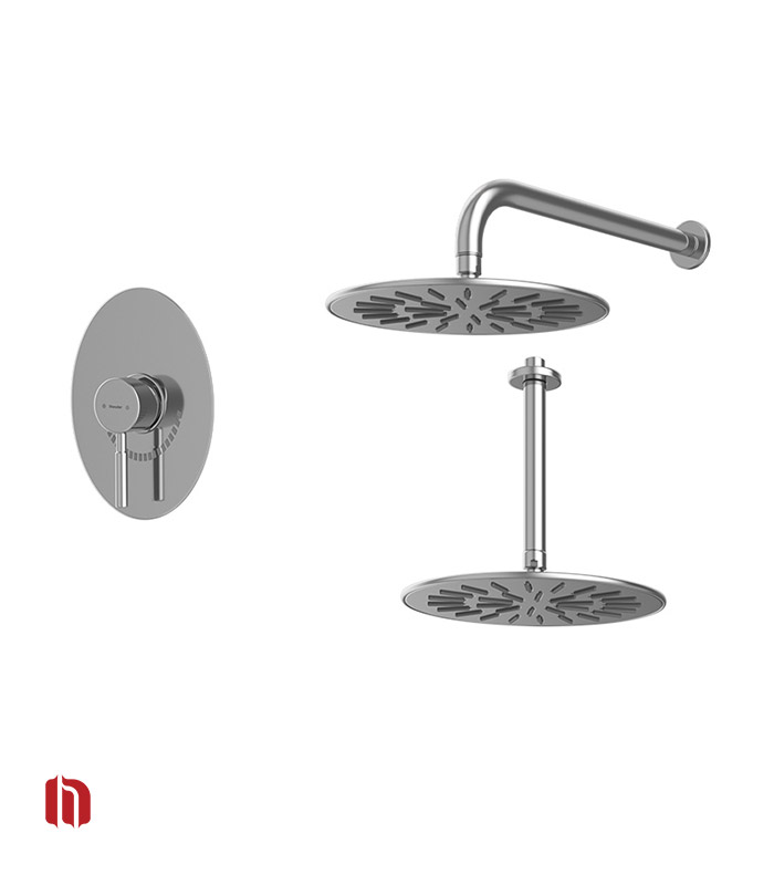 شیر حمام توکار شودر مدل روگن تیپ 1 BRASS کروم