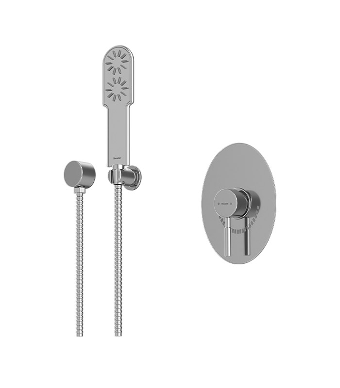 شیر حمام توکار شودر مدل روگن تیپ 2 BRASS کروم