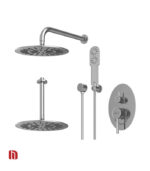 شیر حمام توکار شودر مدل روگن تیپ 3 BRASS کروم