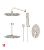 شیر حمام توکار شودر مدل روگن تیپ 3 BRASS شیری کروم