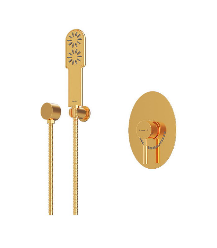 شیر حمام توکار شودر مدل روگن تیپ 2 BRASS طلا
