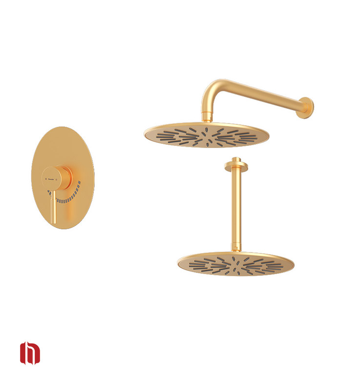 شیر حمام توکار شودر مدل روگن تیپ 1 BRASS طلا مات