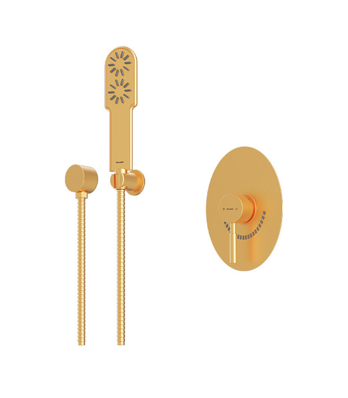 شیر حمام توکار شودر مدل روگن تیپ 2 BRASS طلا مات