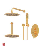 شیر حمام توکار شودر مدل روگن تیپ 3 BRASS طلا مات