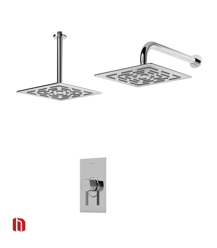 شیر حمام توکار شودر مدل رومر تیپ 1 BRASS کروم