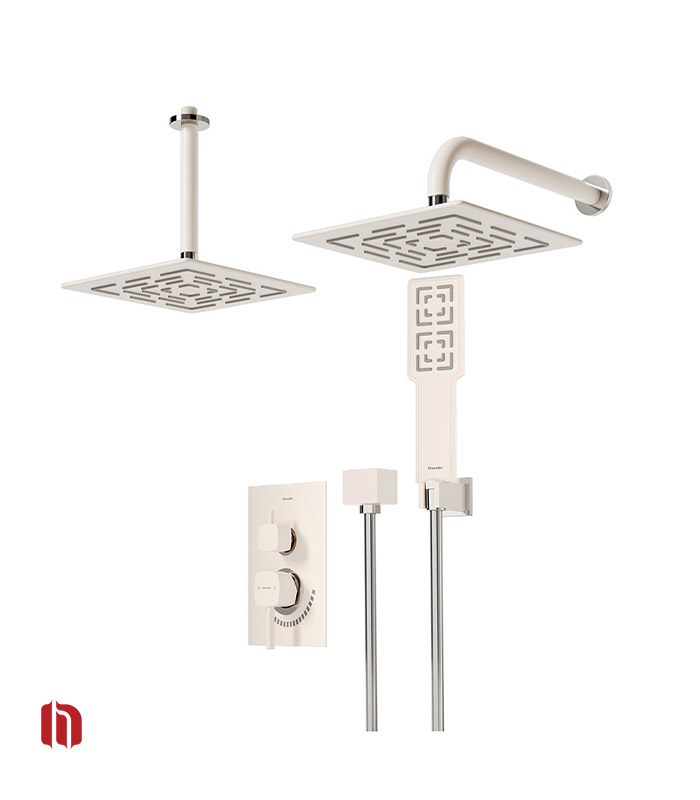 شیر حمام توکار شودر مدل رومر تیپ 3 BRASS شیری کروم