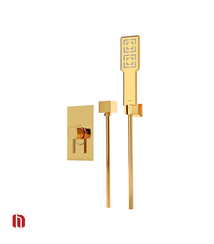شیر حمام توکار شودر مدل رومر تیپ 2 BRASS طلا