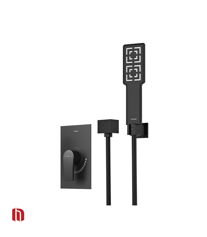 شیر حمام توکار شودر مدل رومر پلاس تیپ 2 BRASS مشکی