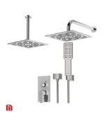 شیر حمام توکار شودر مدل رومر پلاس تیپ 3 BRASS کروم
