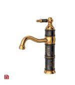 شیر روشویی کسری مدل توکیو مشکی طلایی